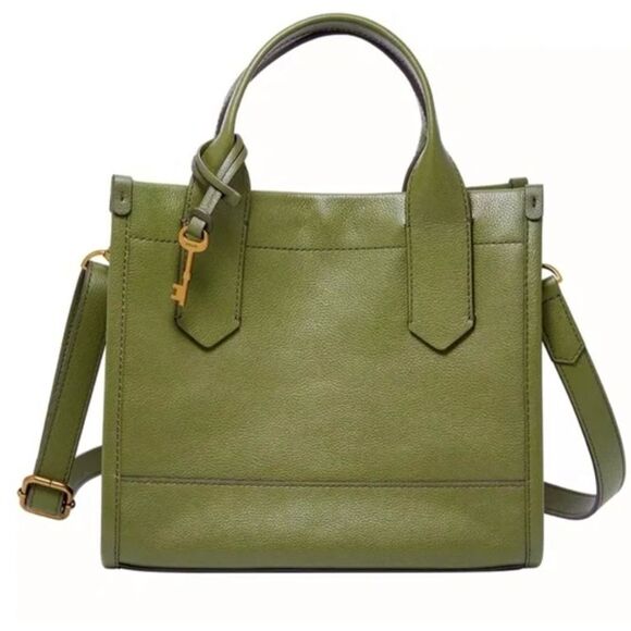FOSSIL Kyler Tote Olive Green Leather Crossbody/Handbag in EUC. - Picture 1 of 8
